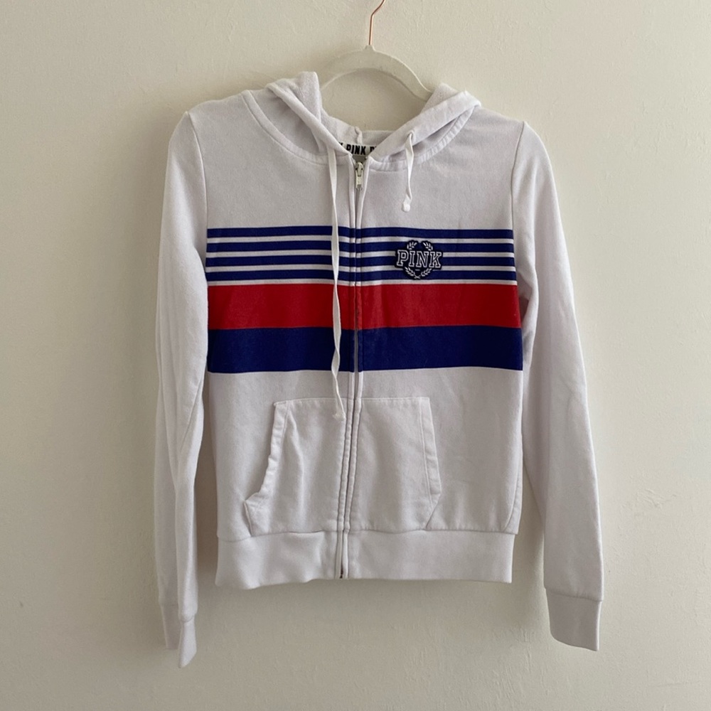 EUC VS PINK sweatshirt zip up size small